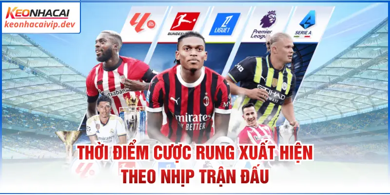 Thời điểm cược rung xuất hiện theo nhịp trận đấu